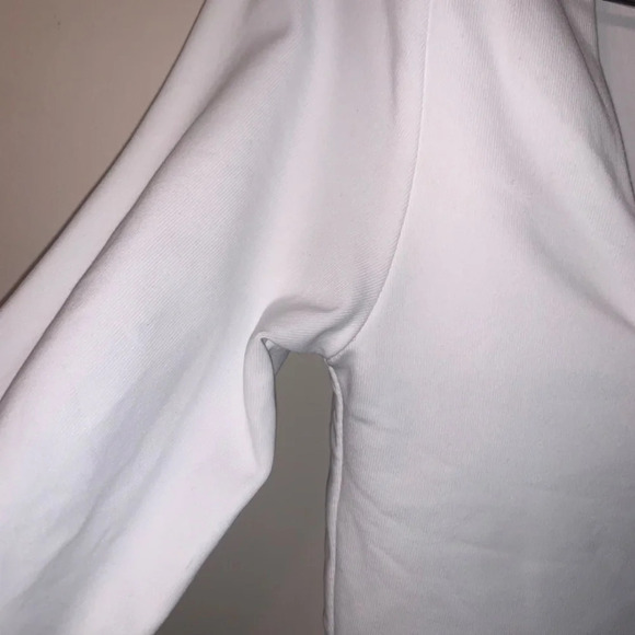 Aritzia Babaton White Sculpt Cropped Long Sleeve Shirt XS - Picture 7 of 11